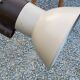 Lampadaire des années 70 en laiton doré métal laqué beige et plastique marron 2 spots
