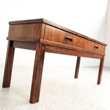 low Danish chest of 2 drawers in rosewood