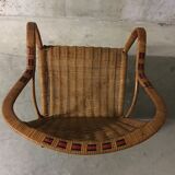 Rattan armchair 60s