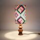 Vintage 70s bedside lamps, printed lampshades