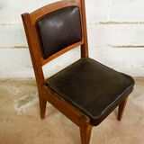 Art Nouveau oak desk and chair