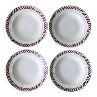 Set of 4 Ondine Céranord St Amand plates