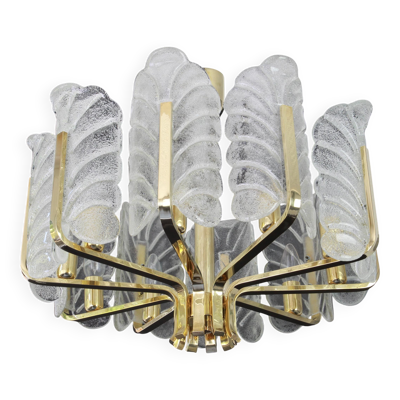 Lustre Carl Fagerlund Feuilles en verre de Murano, années 1960