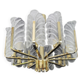 1 of 3 Stunning chandelier by Carl Fagerlund, Murano glass leaves, 1960s