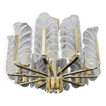 Lustre Carl Fagerlund Feuilles en verre de Murano, années 1960