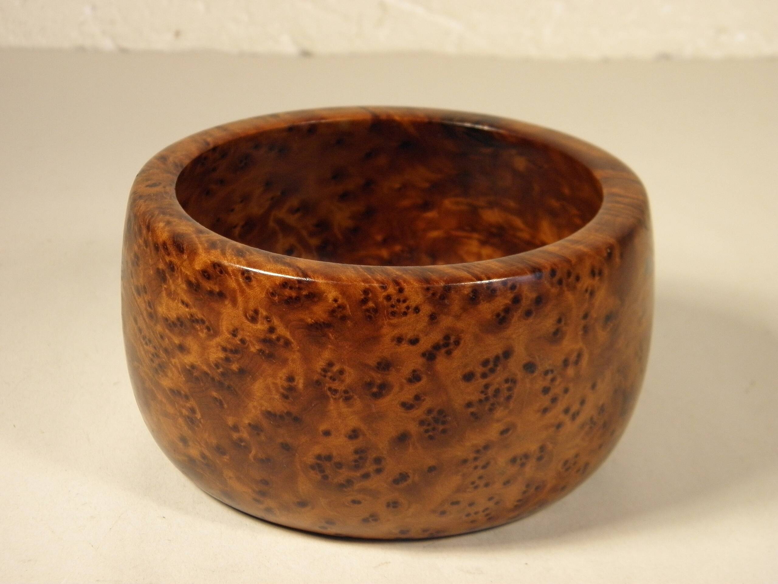 Burl wood storage cup