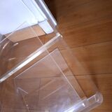 David Lange plexiglass magazine rack for Roche Bobois