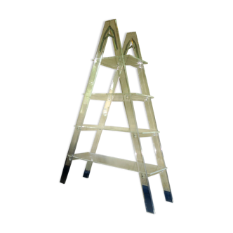 Italian lucite plexiglass ladder shelf 1970s