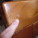 70s quality elm bedside table NF Prestige