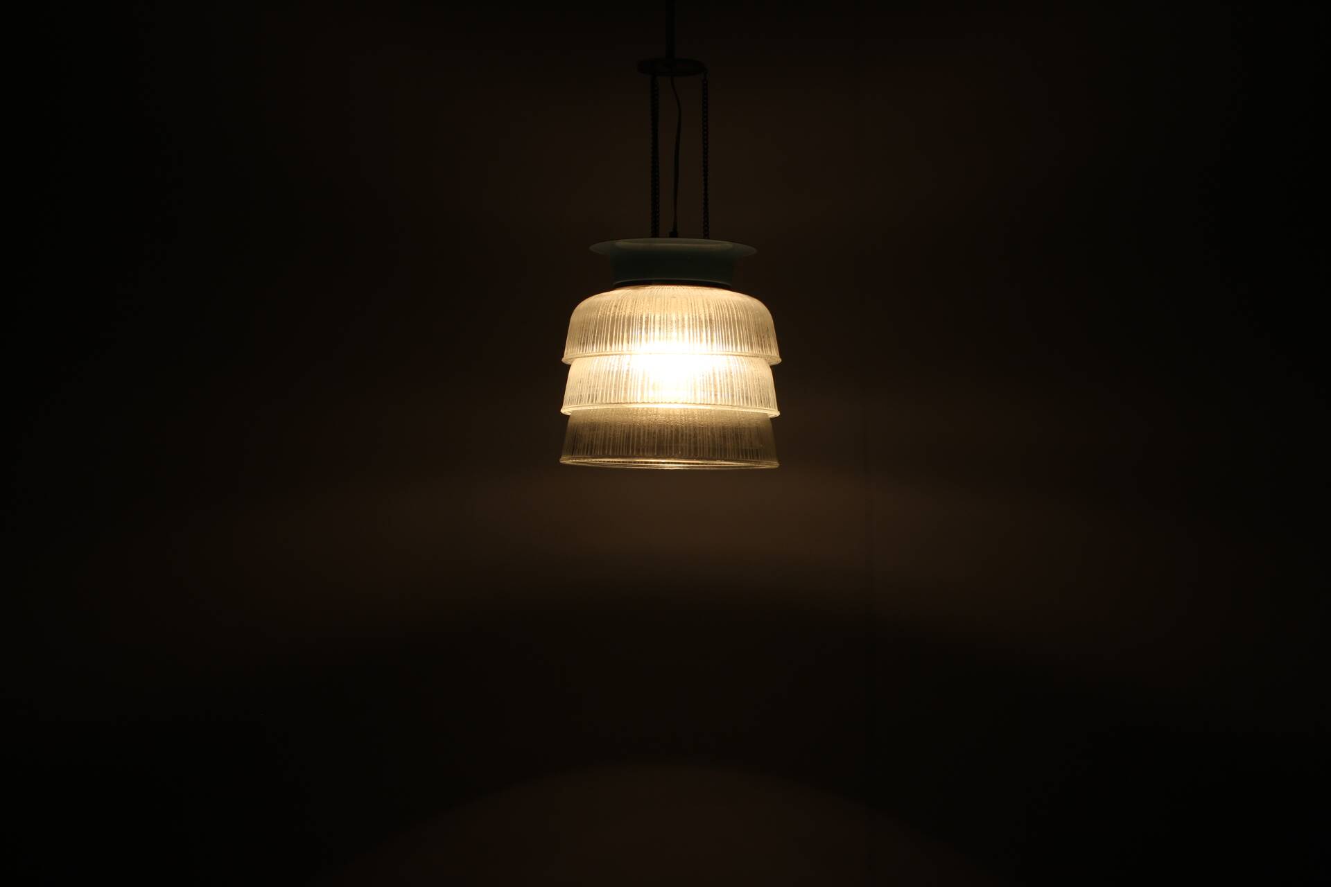 Glass pendant light by Napako, 1970s