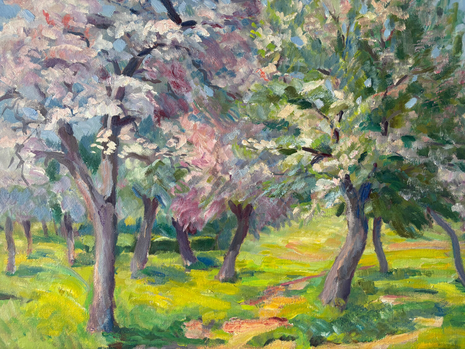 Flowered landscape signed Lacas