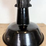 Industrial Black Enamel Scissor Ceiling Lamp, 1930s