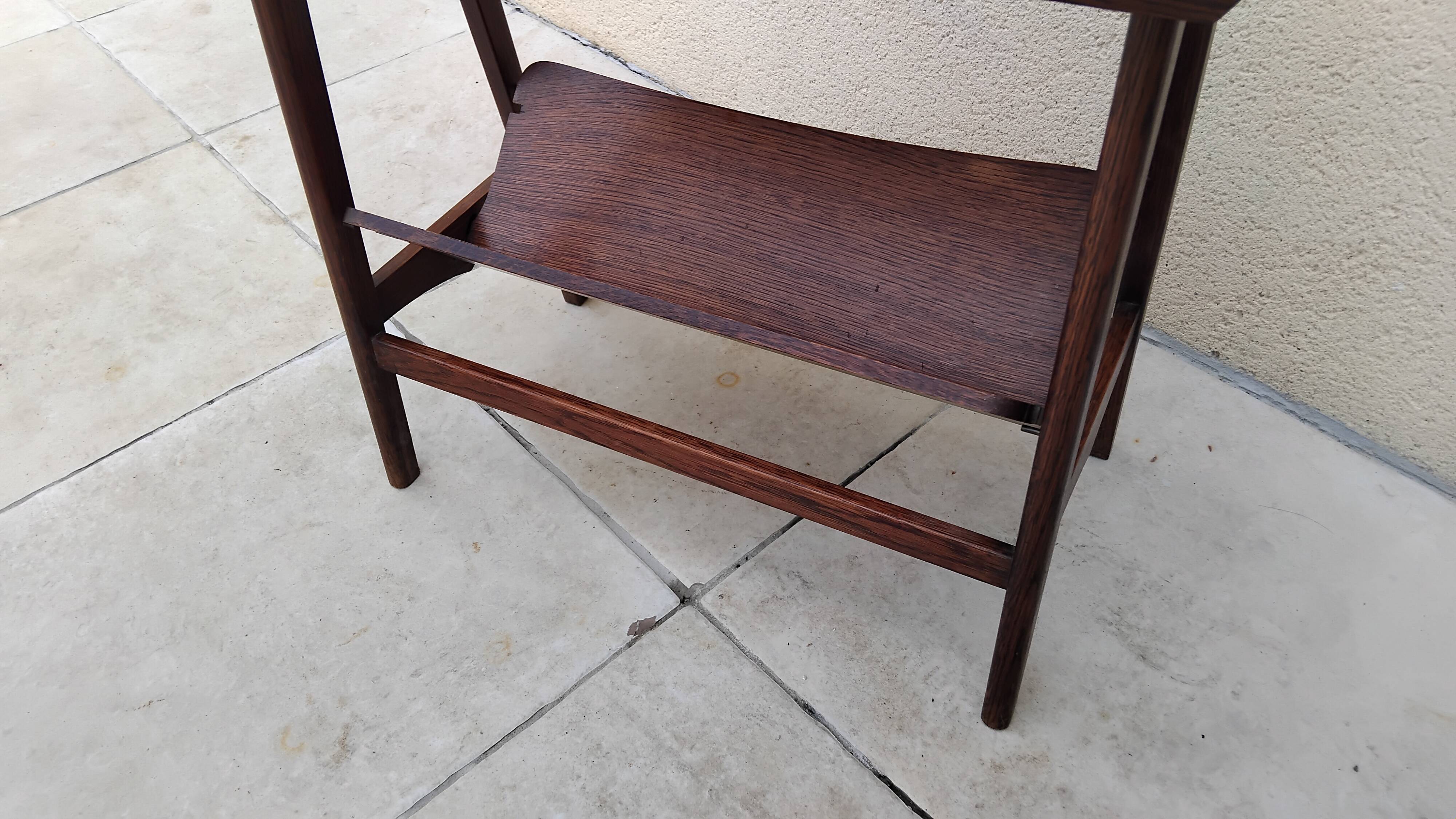 Vintage wooden side table servant from the 1950s.