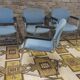Set of 4 drabert armchairs with chrome legs, 1980