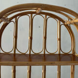 1960s-70s rattan shelf