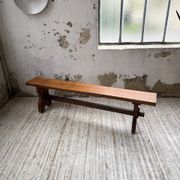Paire de bancs noyer 1900