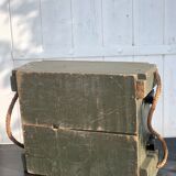 Green wooden chest ammunition box