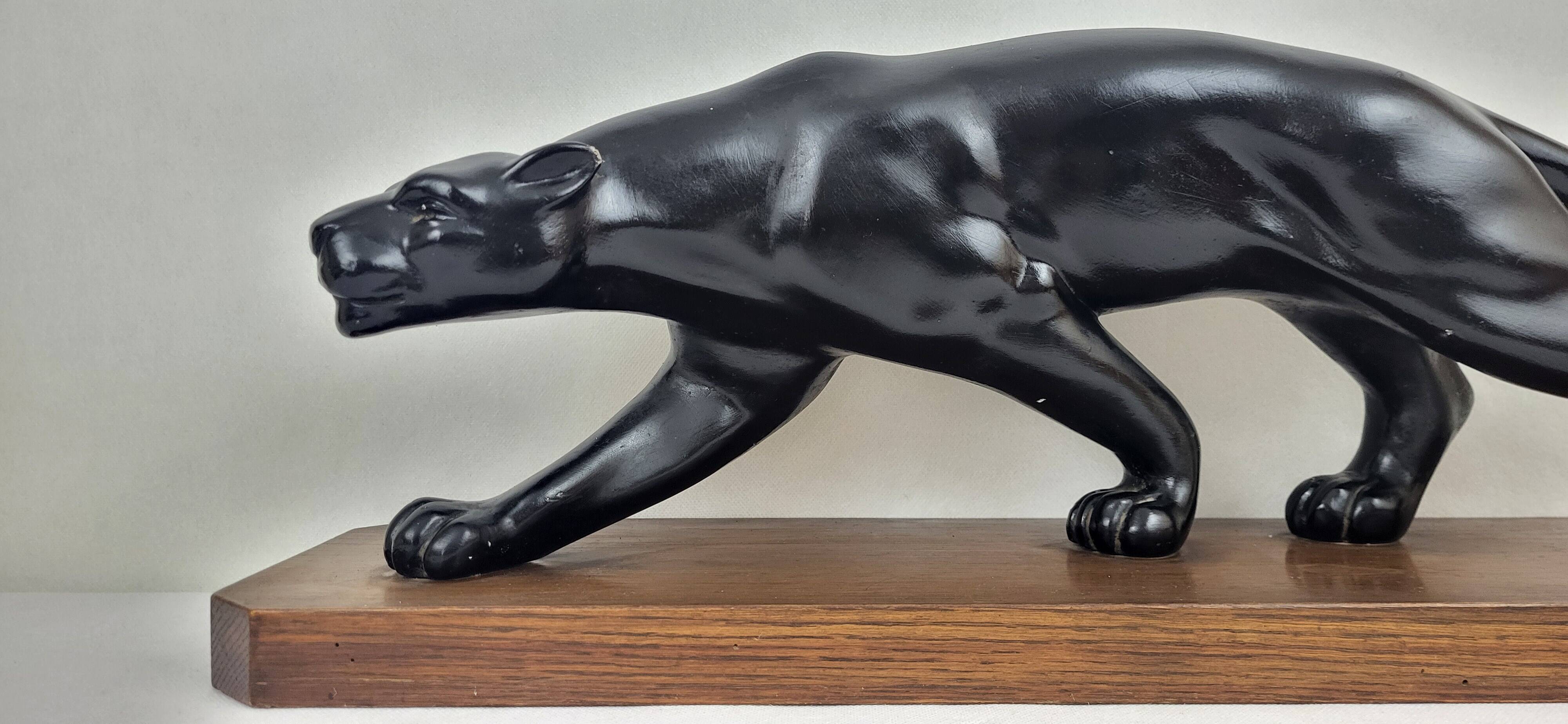 Sculpture Panther after S. Melani, 1930s