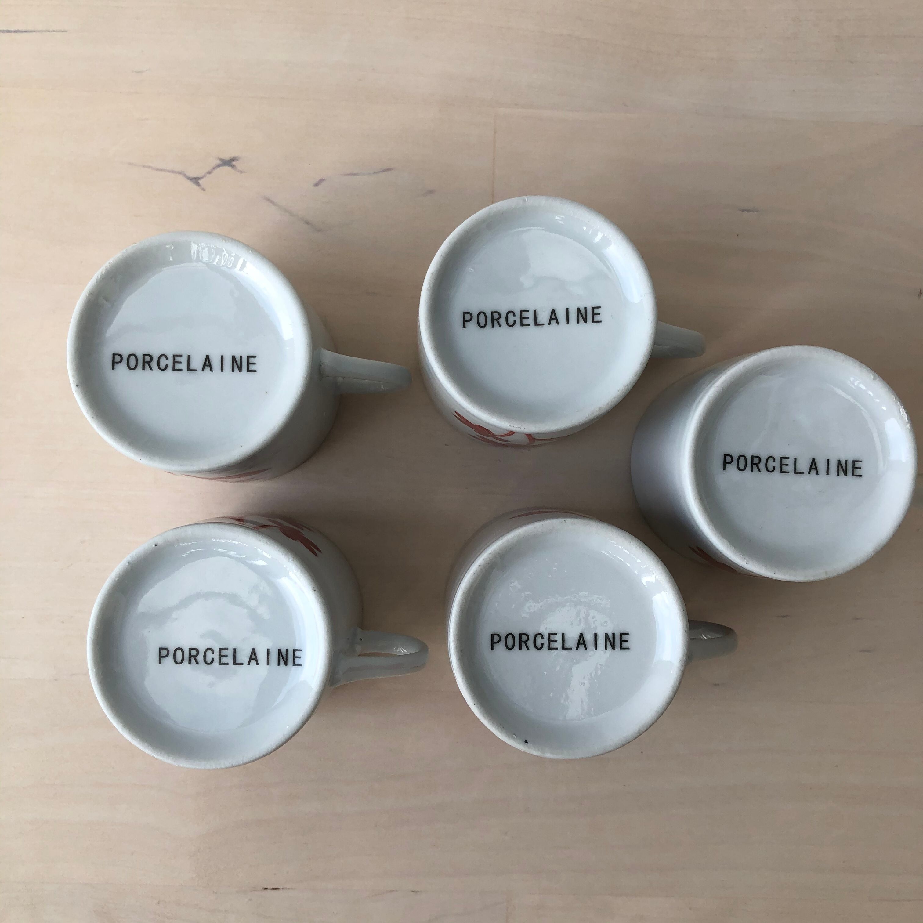 Porcelain coffee cups