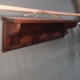 Wooden wall coat rack