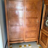 Design wardrobe by René Gabriel in solid wood circa 1945.