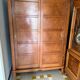 Design wardrobe by René Gabriel in solid wood circa 1945.