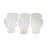 6 glasses yellow to orangeade