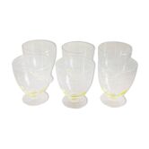 6 glasses yellow to orangeade