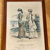 Framed antique print "Le moniteur de la Mode"