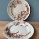 Lot de 2 assiettes Terre De Fer service « Flore »