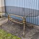 Smoked glass oval table 1970s