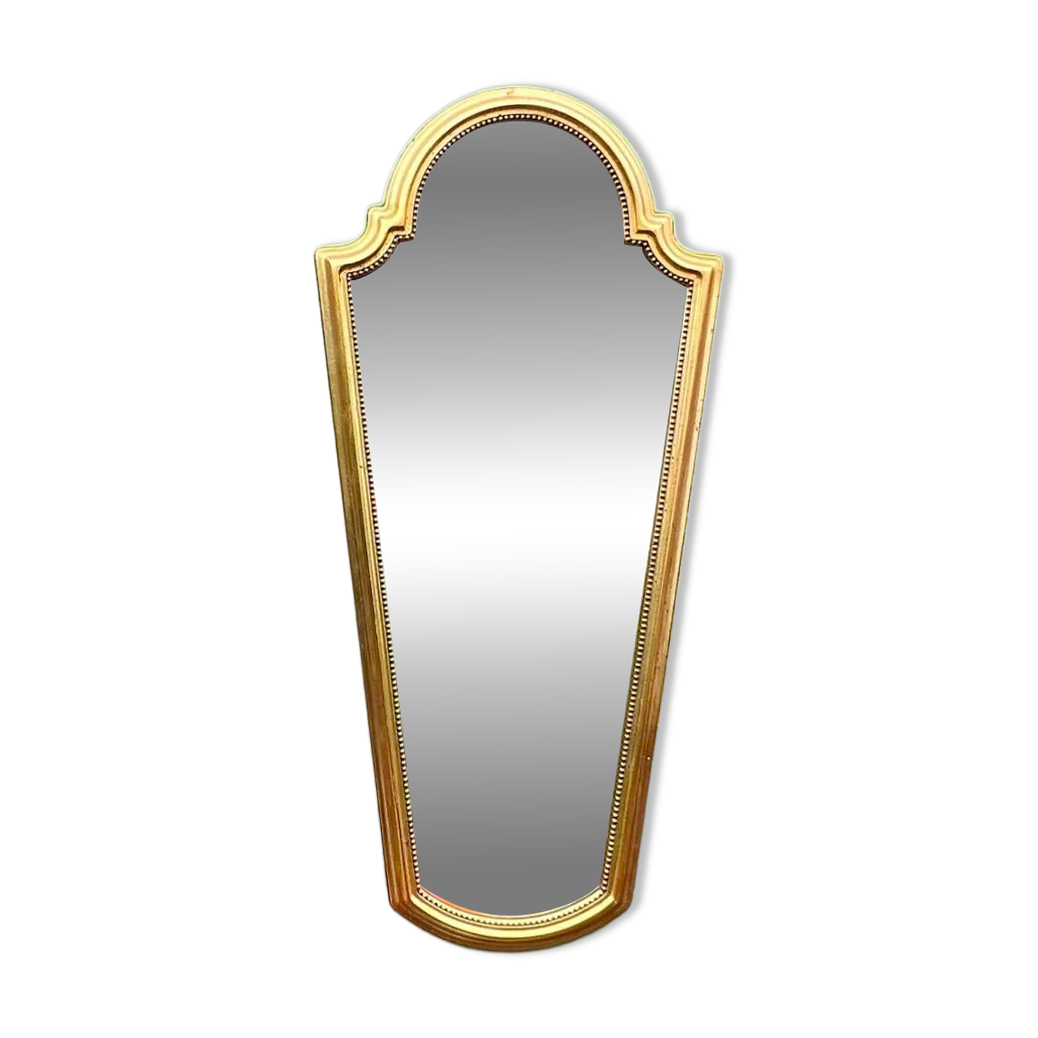 Large wall mirror in gilded resin – neoclassical style – 1970s