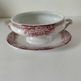 Rare old vegetable dish – Saint-Amand Hamage – English red ironstone