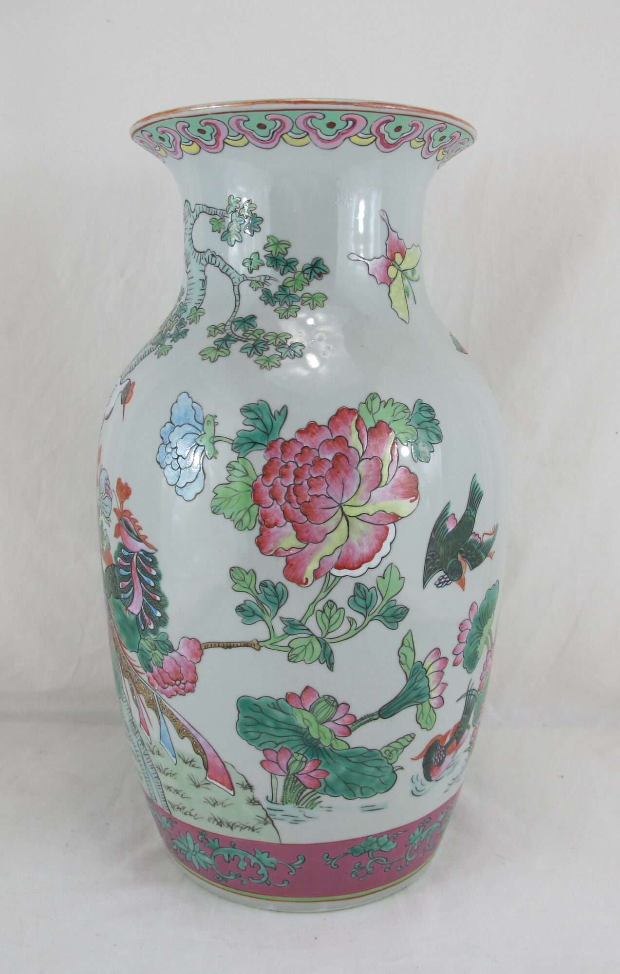 Vase chinois famille rose fin 19è début 20è siècle