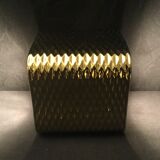 Golden ceramic cube wall light