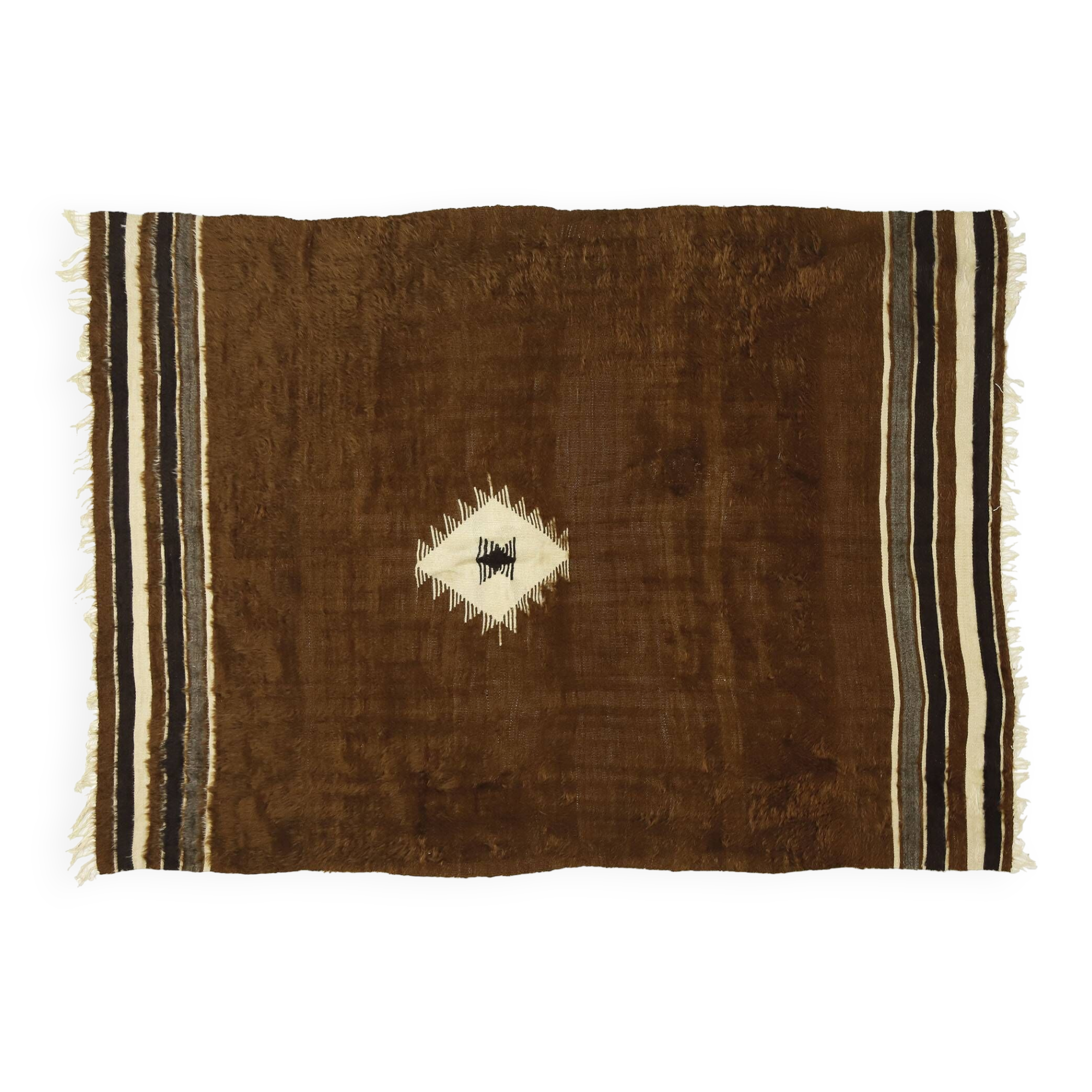 Turkish Anatolian Handmade Vintage Area Rug 190 cm x 137 cm