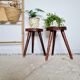 Pair of antique tripod stools
