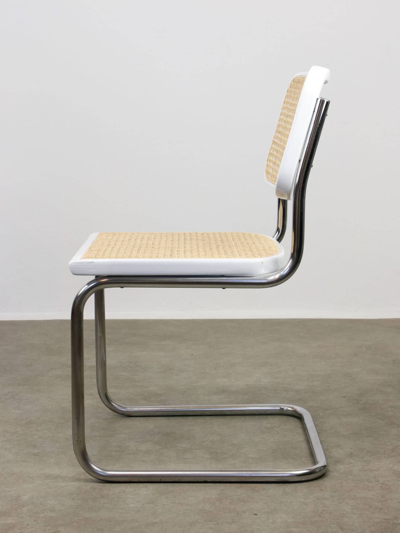 Vintage White Cesca B32 Chair by Marcel Breuer