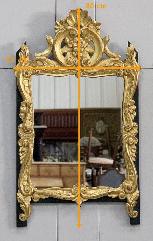 Miroir en bois doré, style Louis XV – début XXe
