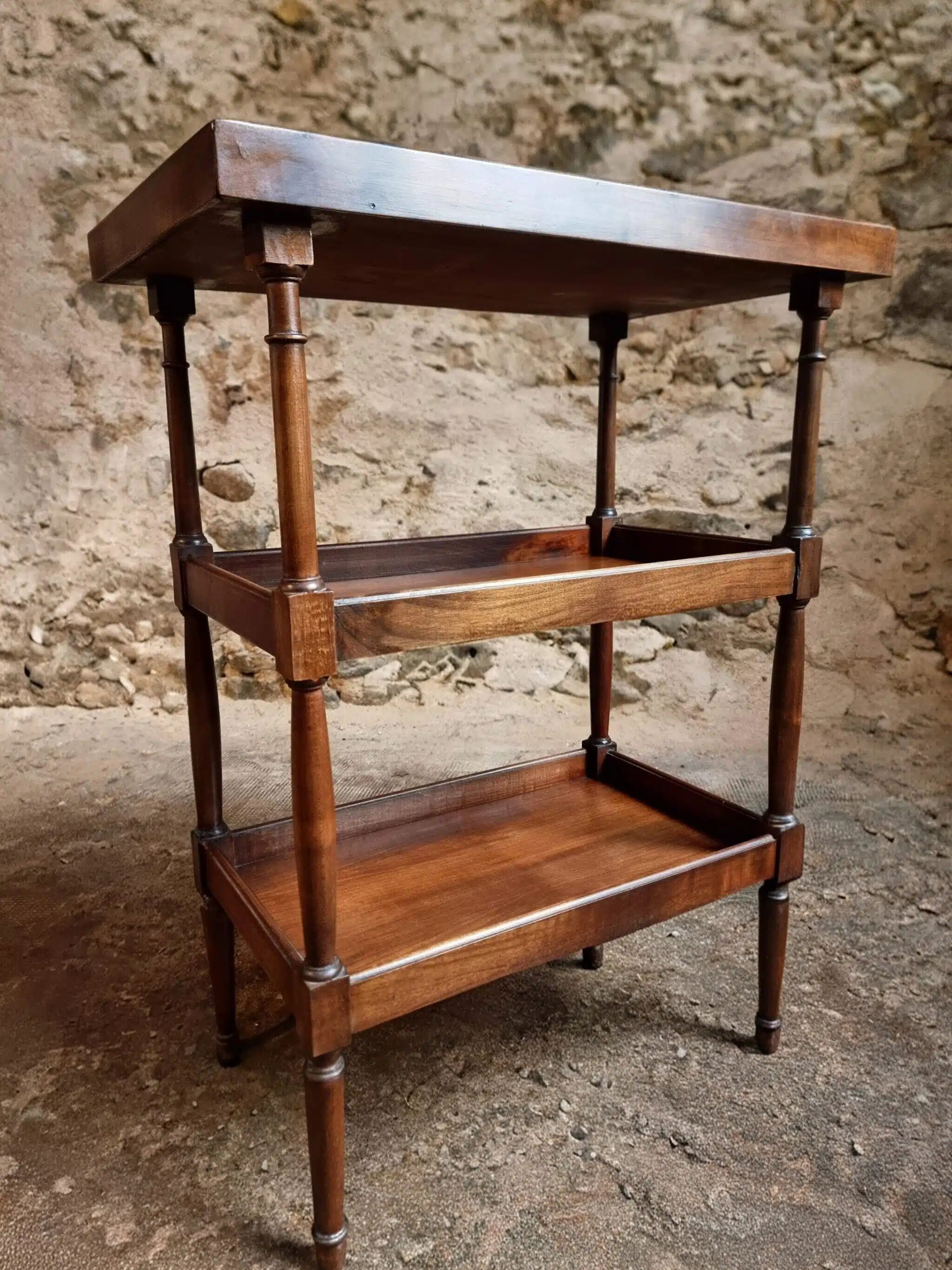 Vintage French shelf in cherry wood, 1920s.