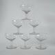 Lot de 6 coupes à champagne en cristal gravé 1950