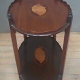 English 2-tier mahogany pedestal table