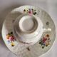 Antique Cup and Saucer in Porcelain with Hand-Painted Floral Decoration