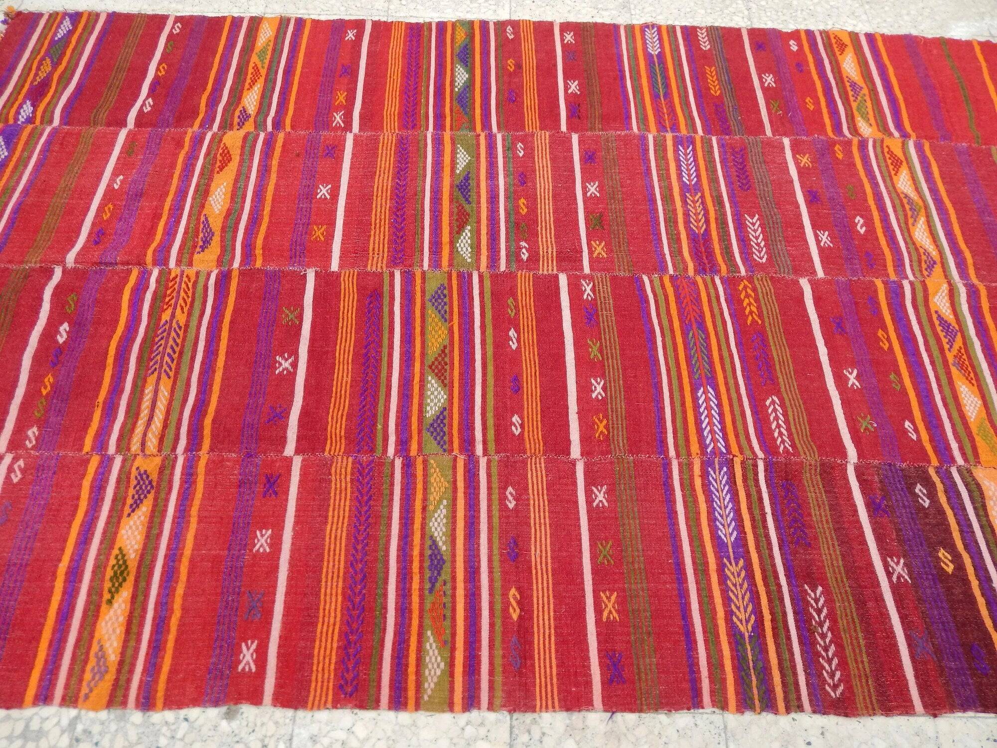 Vintage Turkish kilim, handwoven, 151x246 cm.