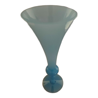 Vase soliflore opaline bleu