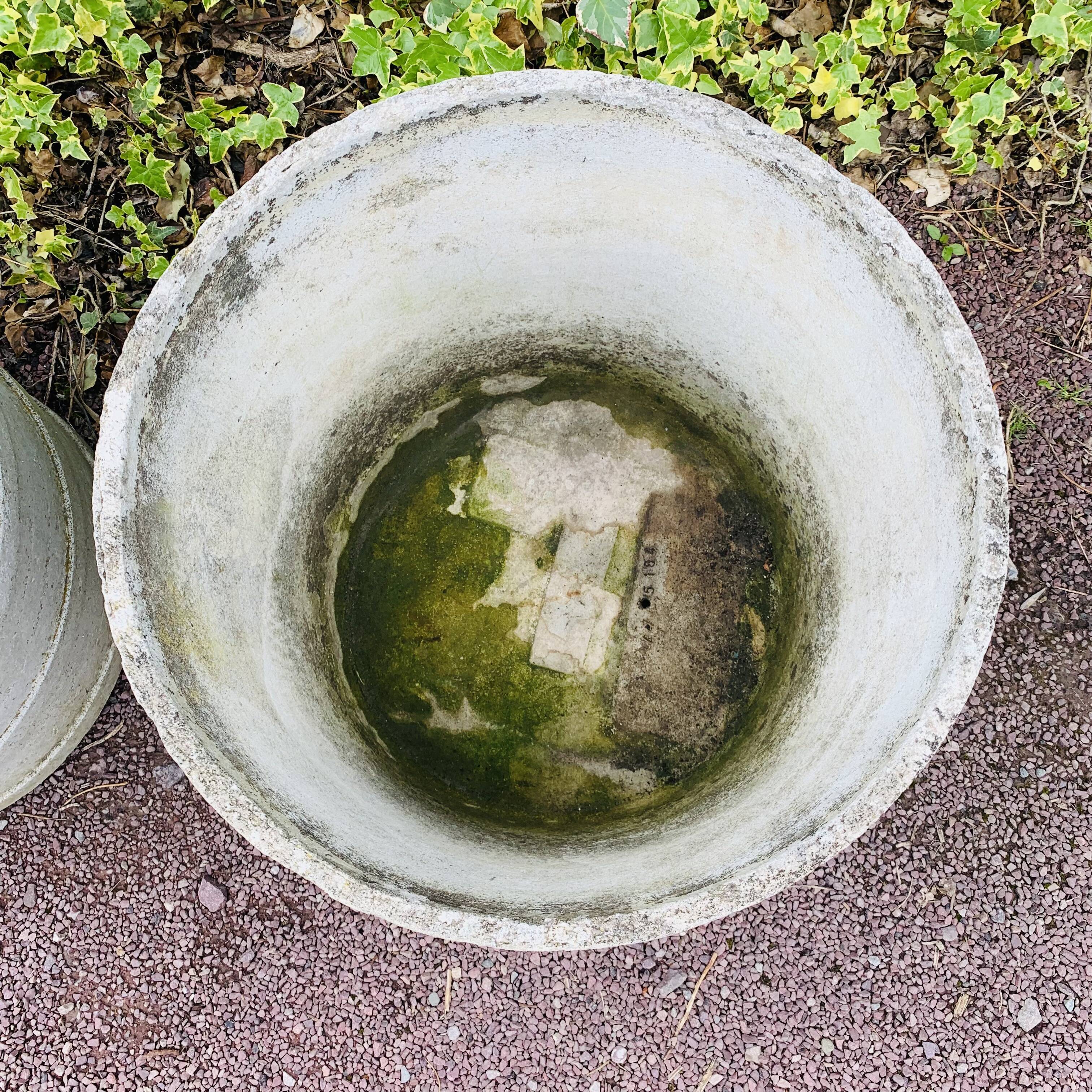 Pair of large fiber cement planters