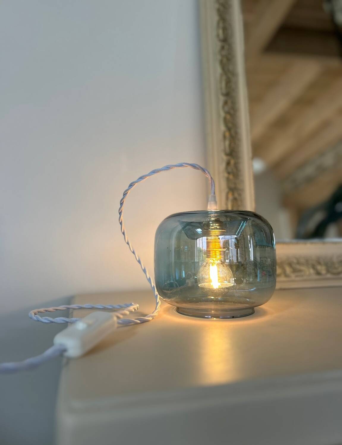 Modern globe pendant light 1970