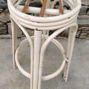 Tabouret De Bar En Rotin Vintage Année 70