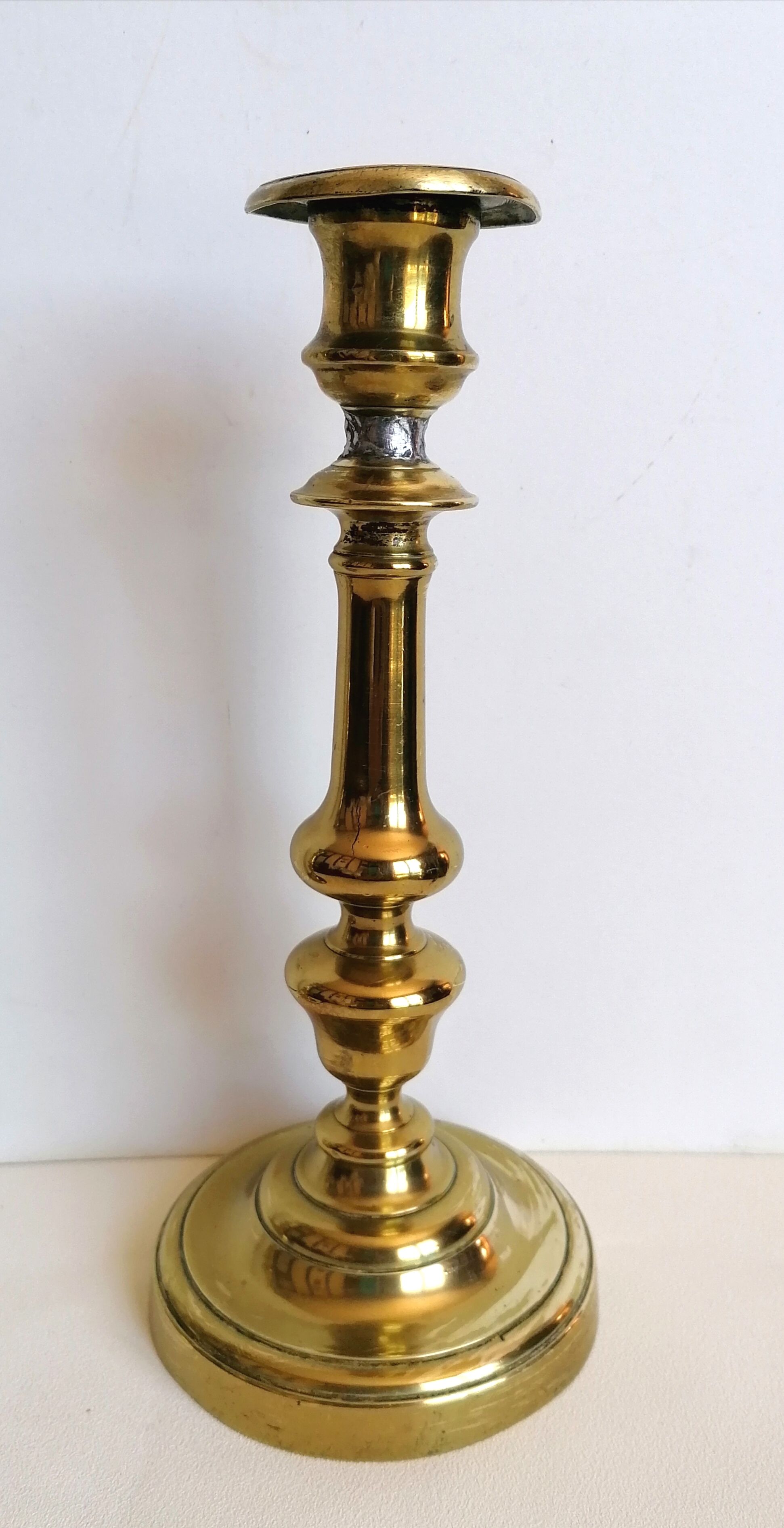 Pair of brass candlesticks
