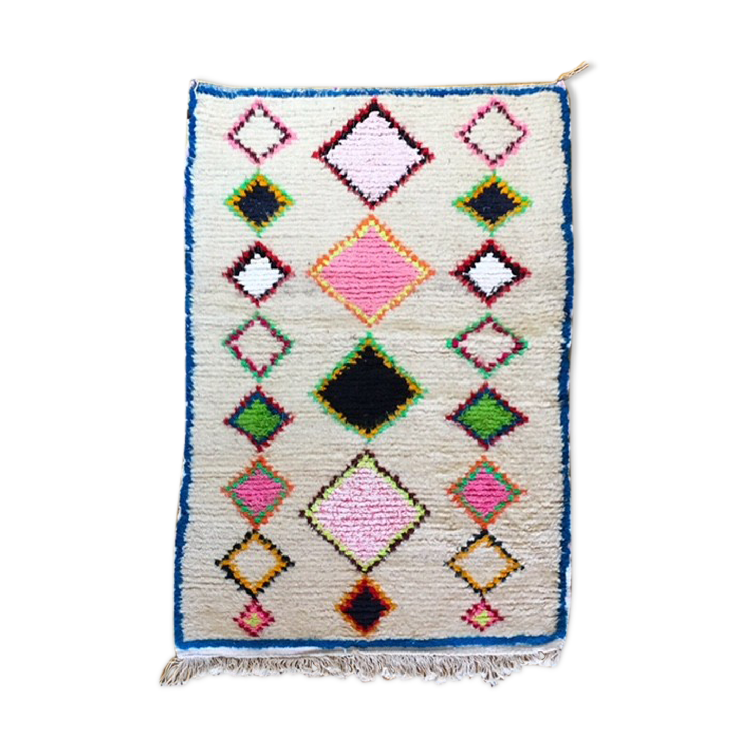 Wool rugs and colorful fabrics 145 x 91 cm